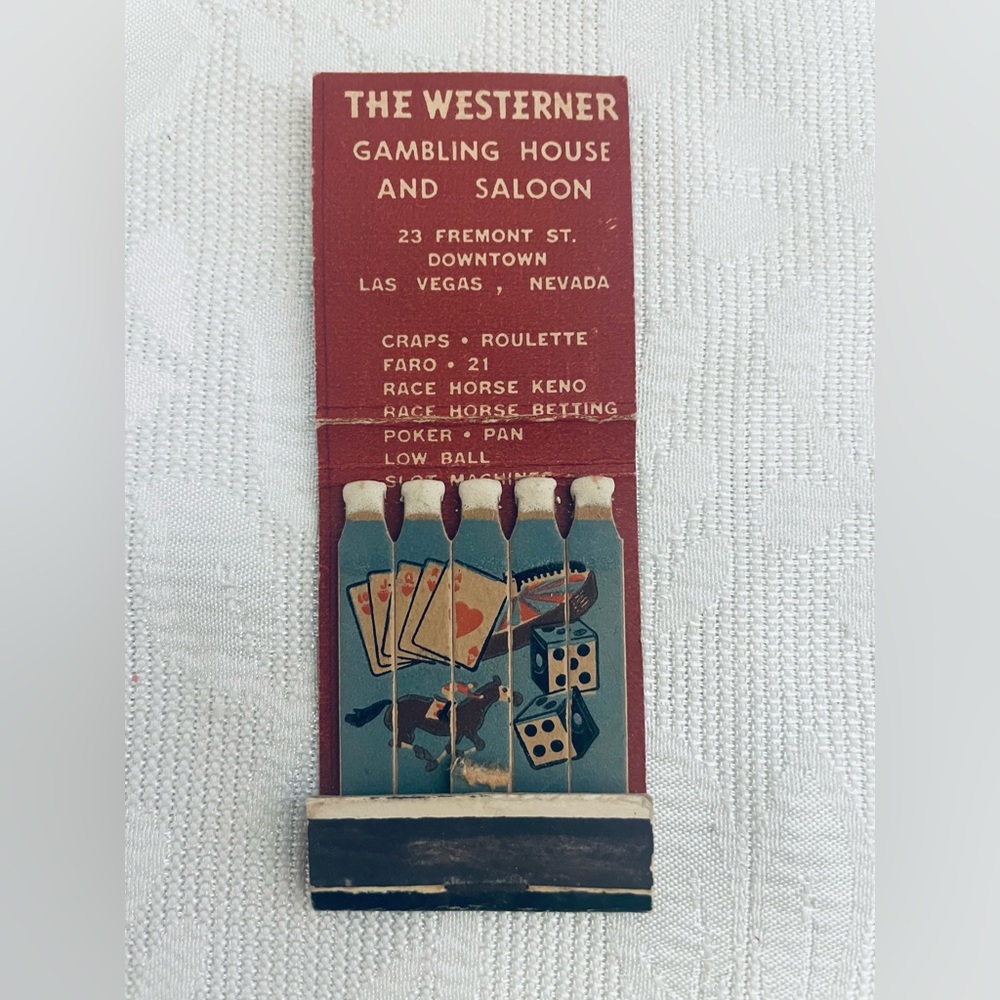 Matchbook The Westerner Las Vegas feature Matchcover READ